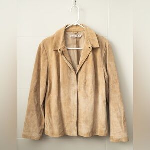 Vintage AMI Light Brown Tan Suede Leather Jacket Western Women’s M